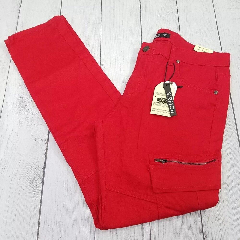 Trestles Supply Co Stretch Cargo Jeans Mens Size 34